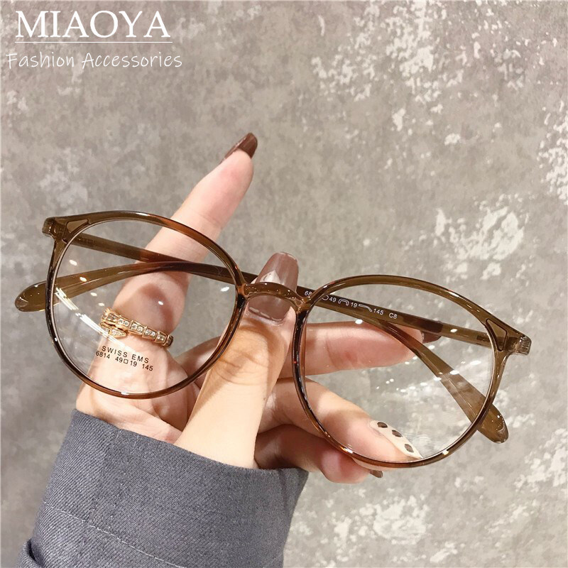 MIAOYA Fashion Jewelry Shop Round Frame Blue Light Blocking Glasses For Women No Degree Unisex Accessories For Couples Beautiful Birthday Gifts