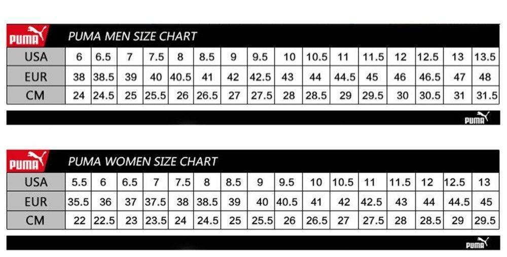 puma footwear size chart
