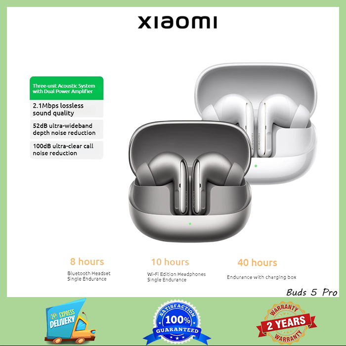 Xiaomi Buds 5 Pro in ear noise cancelling translation and recording Bluetooth earphones from ราคา 11,555 บาท*ส่งฟรี