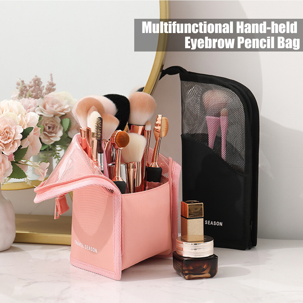 Gambar Onuobao Fashion Makeup Bag Eyebrow Pencil Tote Bag Waterproof Cosmetic Brush Portable Bag Finishing Bucket Tube Lipstick Highlight Stick Storage Bag
