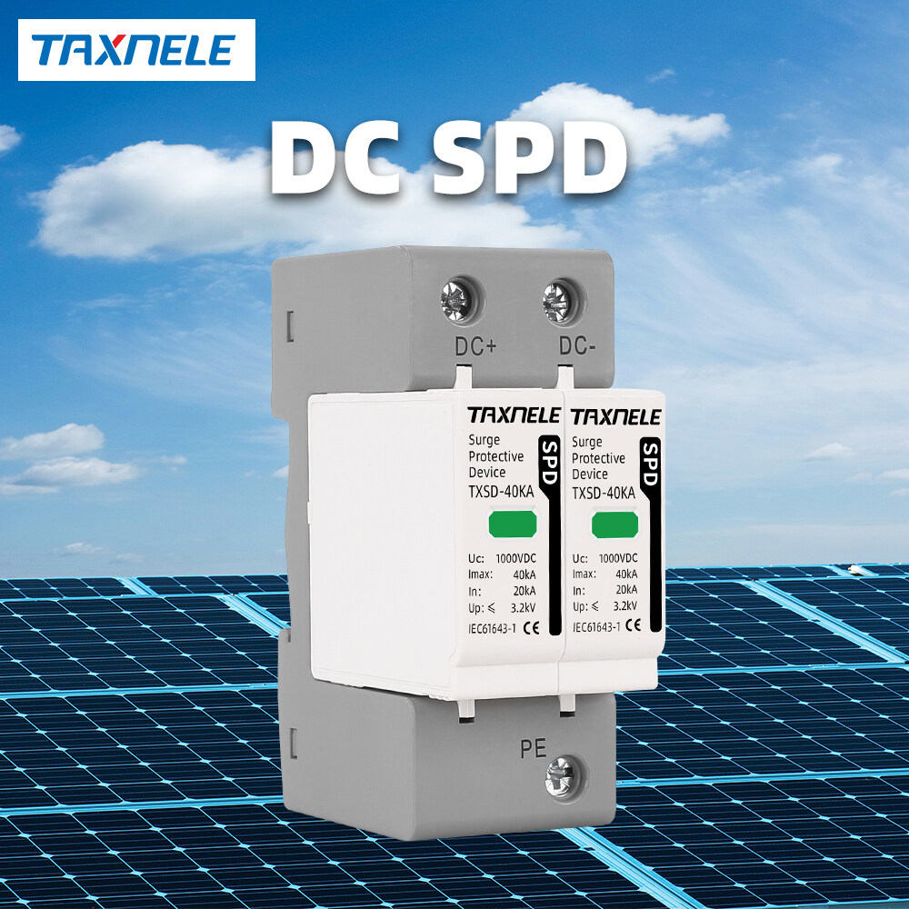 Quang điện DC SPD Surge bảo vệ thiết bị 600V 800V 1000V 2P 20ka 40kA 60ka bảo vệ điện áp quang điện năng lượng mặt trời Chống Sét quang điện