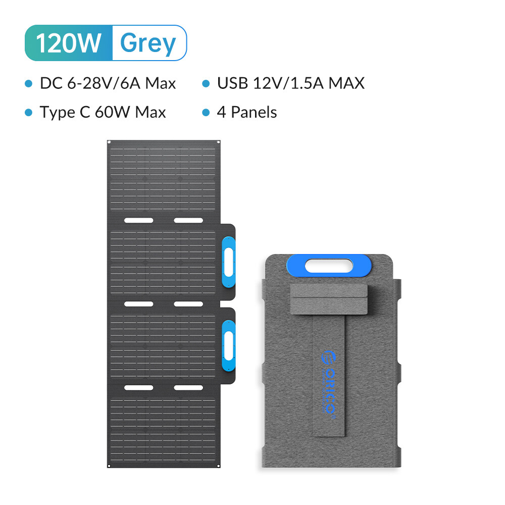 Tấm Pin Năng Lượng Mặt Trời Bộ Sạc Tấm Pin Năng Lượng Mặt Trời Di Động ORICO 100W / 200W Cho Điện Th