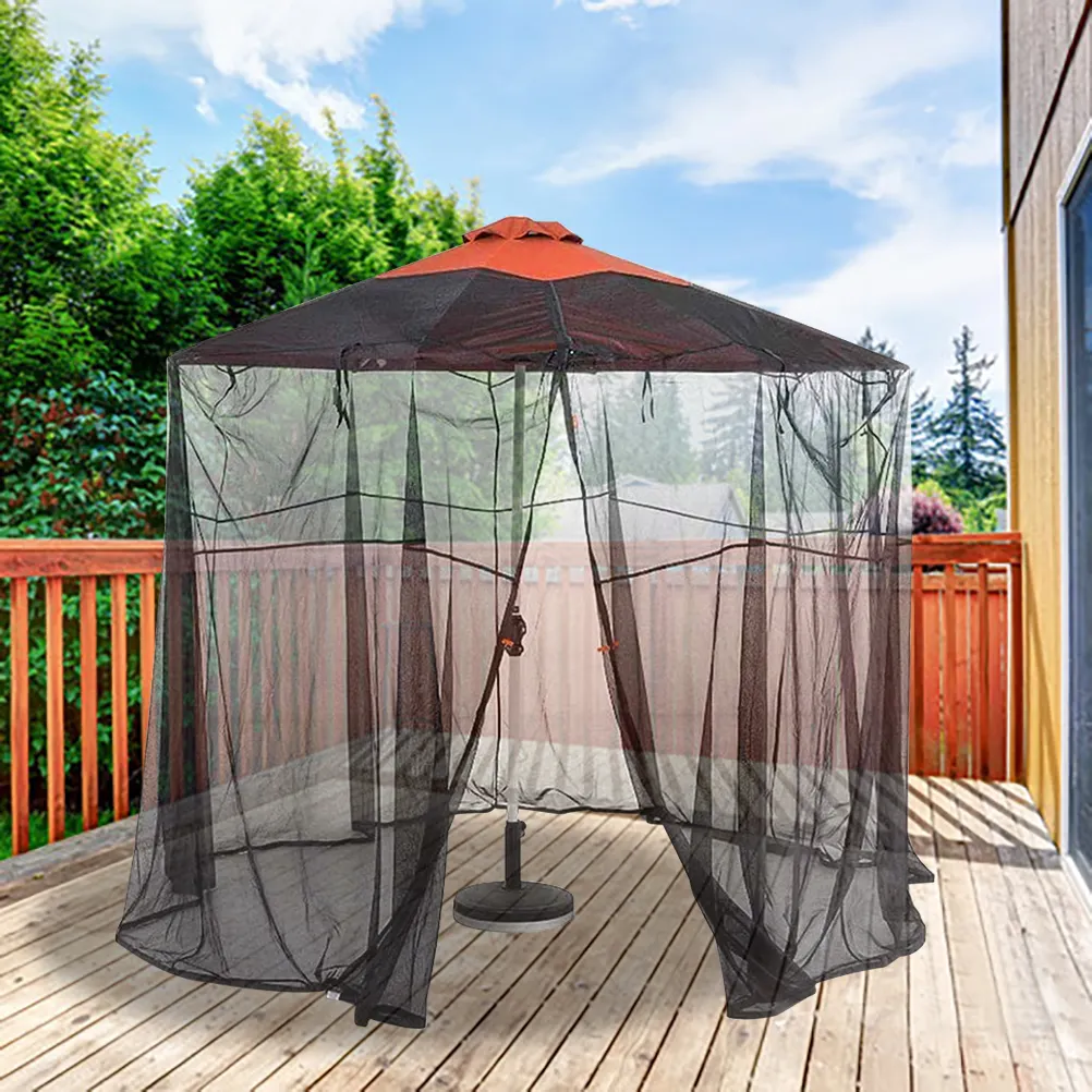 275 230cm Garden Umbrella Table Screen Parasol Anti Mosquito Net Outdoor Umbrella Bug Screen Lazada Singapore