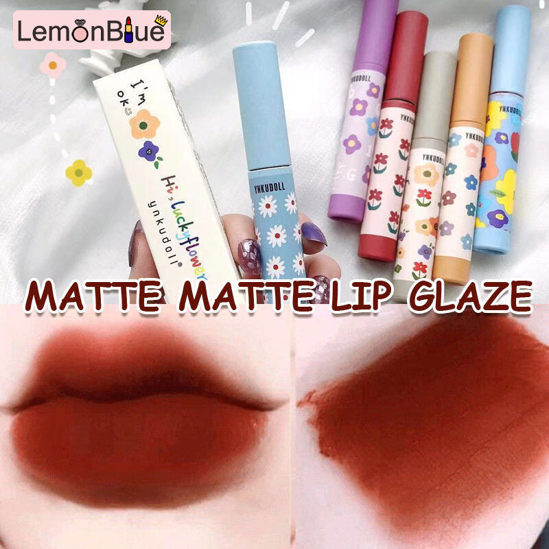 Gambar LemonBlue Matte Lipstick Set Velvet Lip Glaze Color Charm Lasting Non fading Lip Makeup Lip glaze Color Charm Lasting Non fading Matte Velvet Lip Glaze Lip Makeup