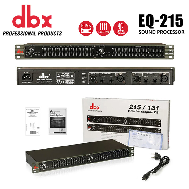 DBX EQ215/215S/231/231S 2-Series Graphic Equalizer DUAL 15 Band Graphic There is a choice of black and white ราคา 1,449 บาท*ส่งฟรี