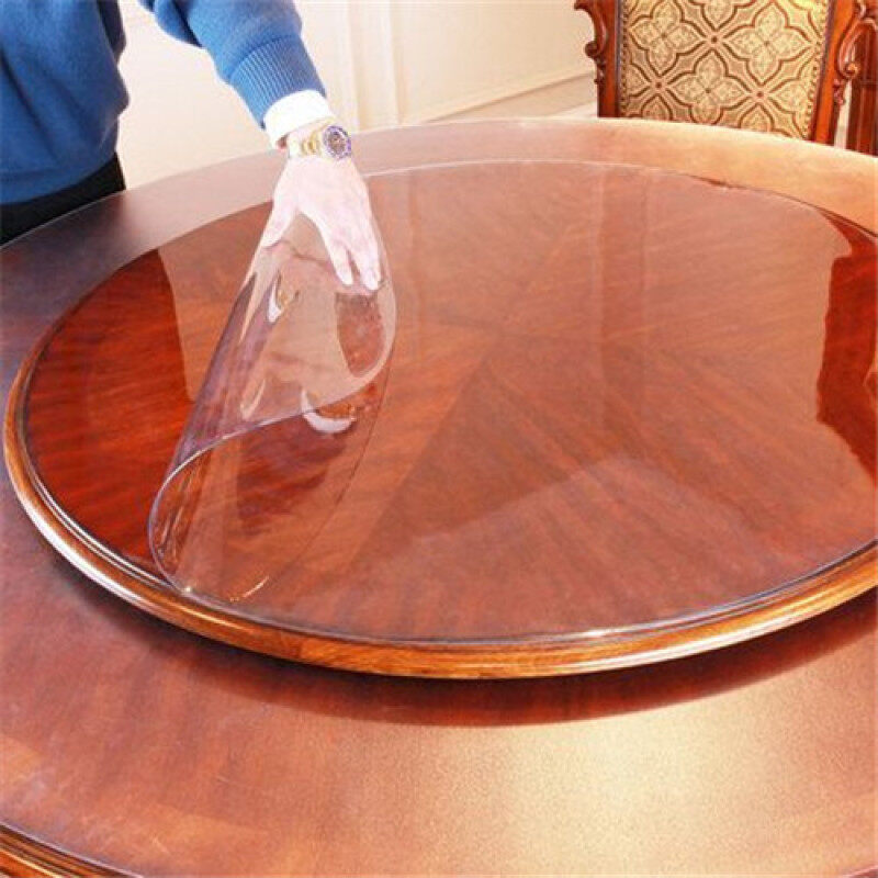 Soft Glass Pvc Tablecloth Round, Clear Table Cover Round