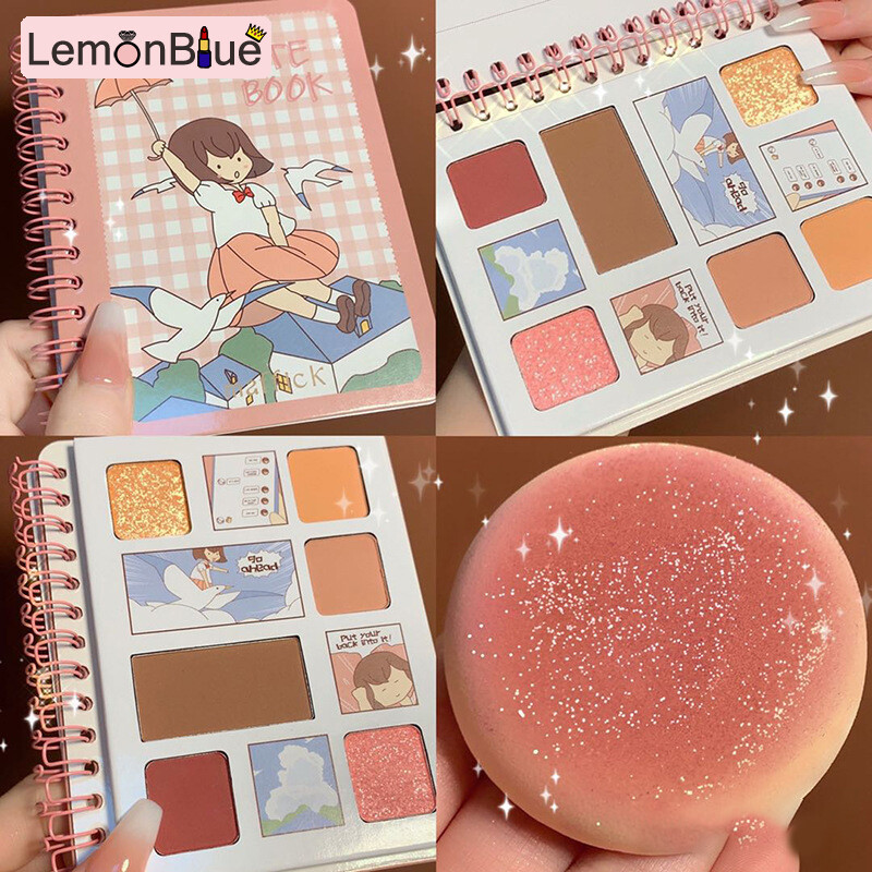 Gambar LemonBlue 6 Color Eyeshadow Color Development Natural Student Matte Girl Diary Eyeshadow Palette Waterproof