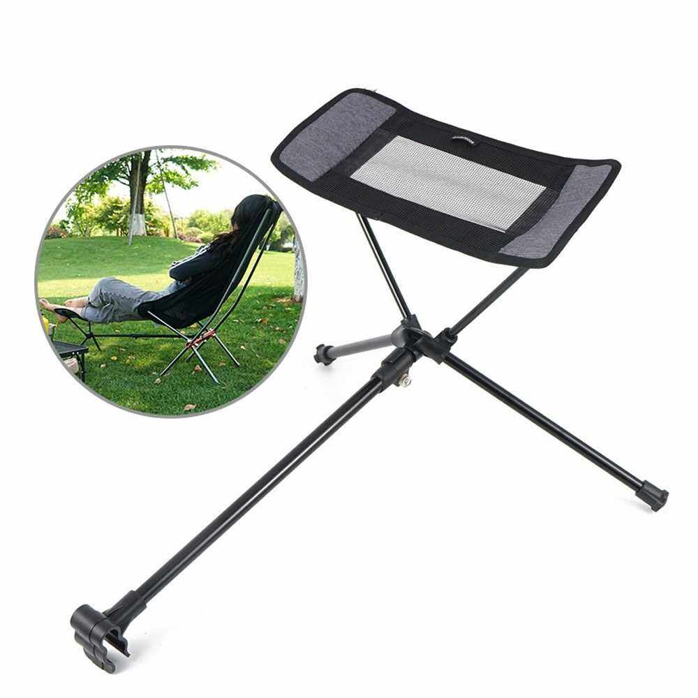 Outdoor Folding Chair Retractable Footstool Portable Deck Chair