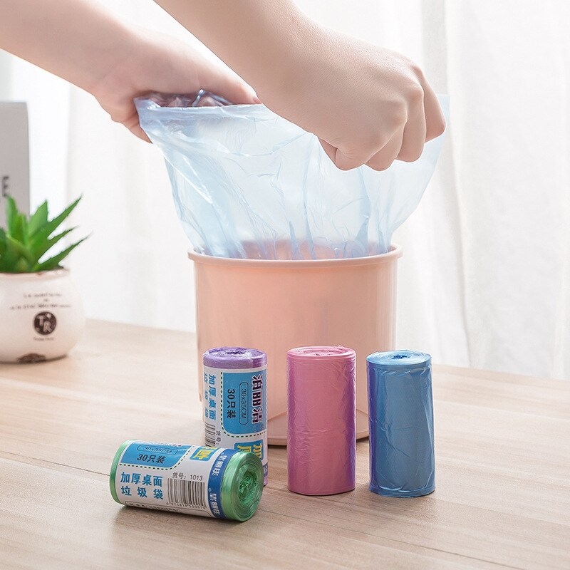 Gambar 10roll Trash Can Bags Bucket Garbage Sorting for Kitchen Wastebasket Biodegradable Compost Parkside Recycling Recycle Bin Office