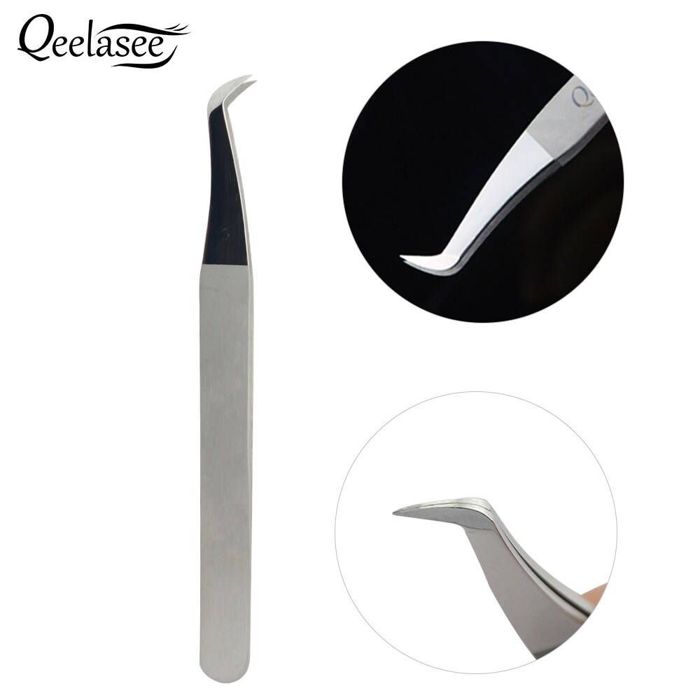 Gambar No logo AS09 Volume Eyelash Tweezers 3D 6D Volume Eyelash Extension Easy Fan Tweezers for Eyelash Private Label is Available
