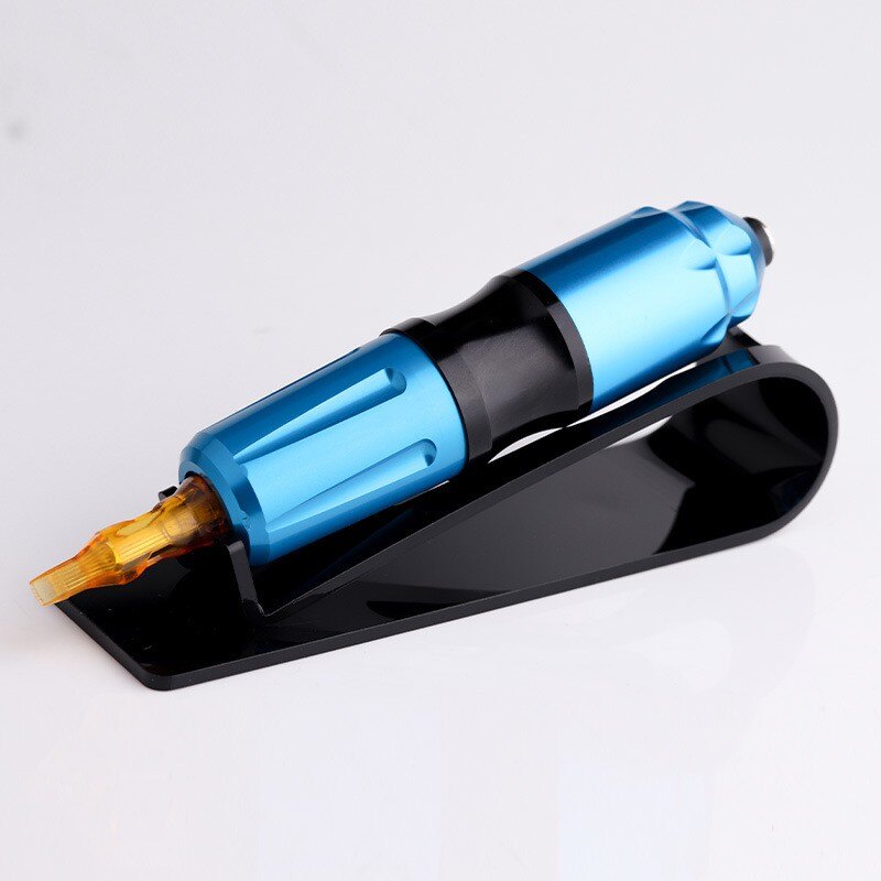Acrylic bút Tattoo Máy hiển thị đứng và chủ bút đen khay với nam châm dưới