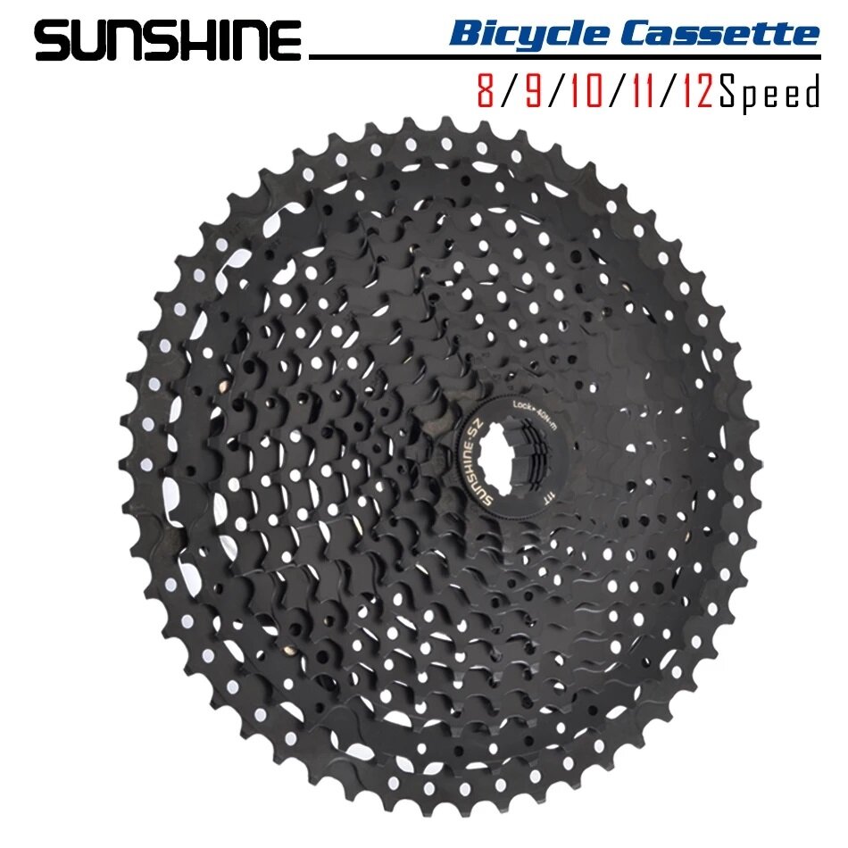 Sunshine bánh đà xe đạp màu đen bánh líp xe đạp leo núi 7 8/9/10/11/12 tốc độ shimano hg freewheel cho shimano sram
