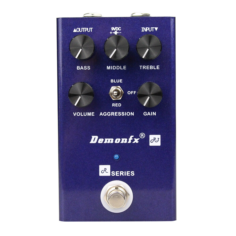 Demonfx NEW Harmonic Booster Clean Boost Preamp Bass Effect Pedal 