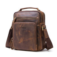 Hiram Genuine Leather Sling Shoulder Bags  for Men Luxury Designer Crossbody Messenger Bags Male Bags Handbags Travel Bags