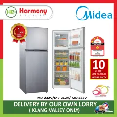 Midea 260l Net 222l 2 Door Refrigerator Md 262v 10 Years Compresoor Warranty Peti Sejuk Lazada