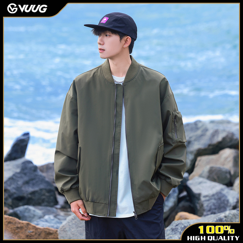 VUUG Crock Flight plus size Jacket Baseball Collar Waterproof Jacket Men's Outdoor Russo Spring and Autumn Crock Style Jacket