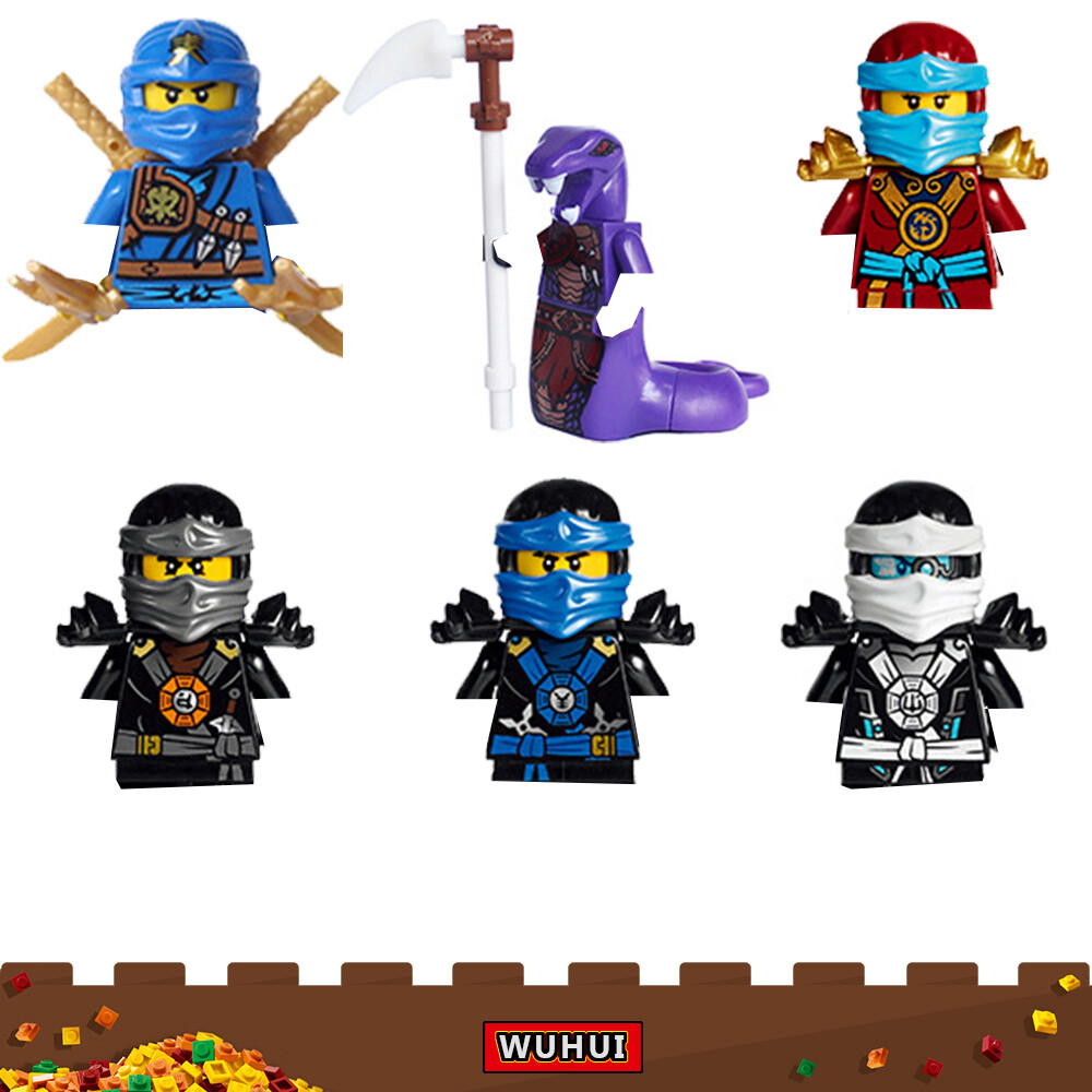 Wuhui 6pcs ninja minifigures đồ chơi bộ xếp hình đồ chơi sách hướng dẫn học guitar căn bản bay spin phantom ninjago ma ninja phụ kiện tiền thưởng gạch xây dựng đồ chơi trẻ em đồ chơi đồ chơi cho nam nữ tương thích với tất cả các thương hiệu