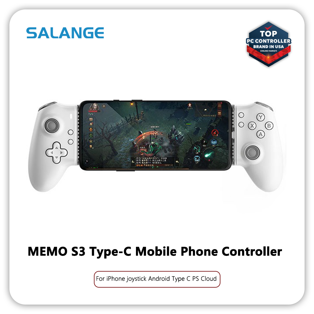 Salange MEMO S3 Gamepad Mobile Type-C Phone Hall Effect Controller Stick Joystick Dual Mode For Android PS Cloud Game Customized Handle ราคา 507 บาท*ส่งฟรี