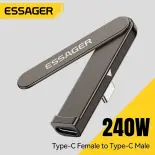 Essager 2-in-1 240W Loại C Để Loại-C Giá để điện thoại loại Bộ chuyển đổi C Nhanh Chóng Sạc Di Động C-C 480 Mbps Truyền Dữ Liệu Chủ Đứng Chuyển đổi OTG Áp Dụng Cho 4.7 - 6.9 Inch Điện Thoại Di Động Cho Iphone17 16 15 Xiaomi Samsung Huawei Realme Vivo Oppo