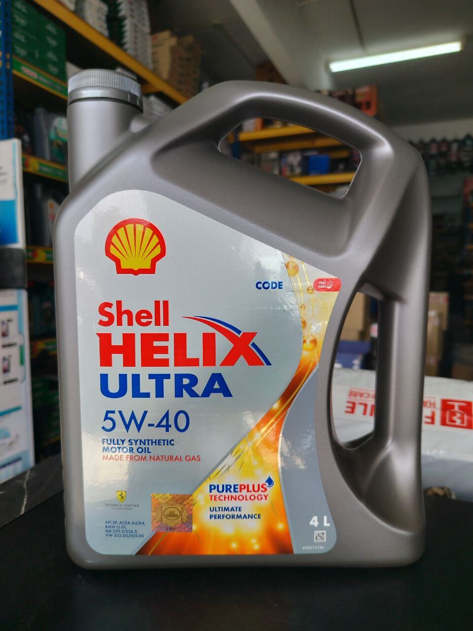 Pasaran Malaysia Original Shell Helix Ultra Fully Synthetic Engine Oil 5W-40 5W40 5W 40 4L for Proton , Perodua