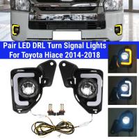 2PCS LED Car Fog Lamp DRL Daytime Running Light Turn Signal H11 for Toyota Hiace 2014-2018 For Toyota Hiace Grandia Commuter DRL Daytime Running Lights Fog Lamp