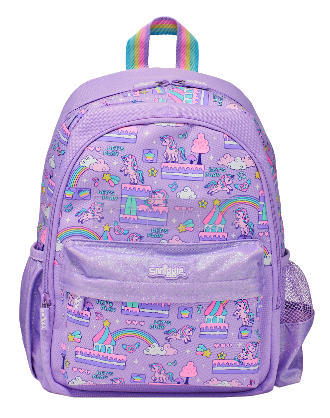 Smiggle Unicorn ID Ba lô cho phép chơi Junior cặp đi học cho trẻ em