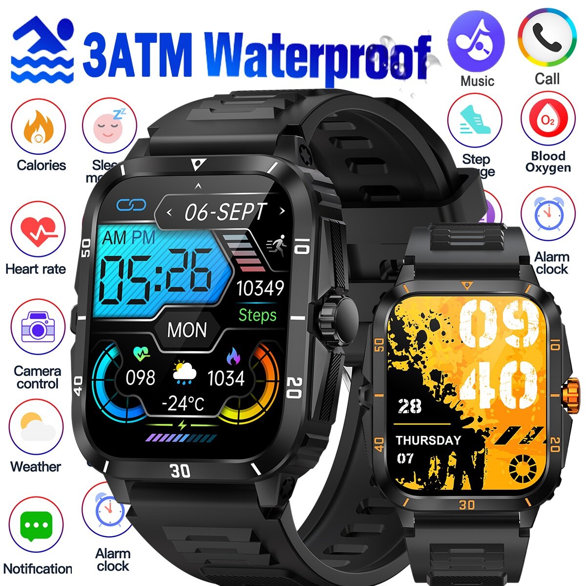 [KT71 Ultra Smart Watch For Huawei Heart Rate Blood Pressure Oxygen Monitoring Smartwatch For Men Women Fitness Tracker Bluetooth Call Waterproof Sport Bracelet,KT71 Ultra Smart Watch Heart Rate Blood Pressure Oxygen Monitoring Smartwatch For Men Women Fi ราคา 781 บาท*ส่งฟรี