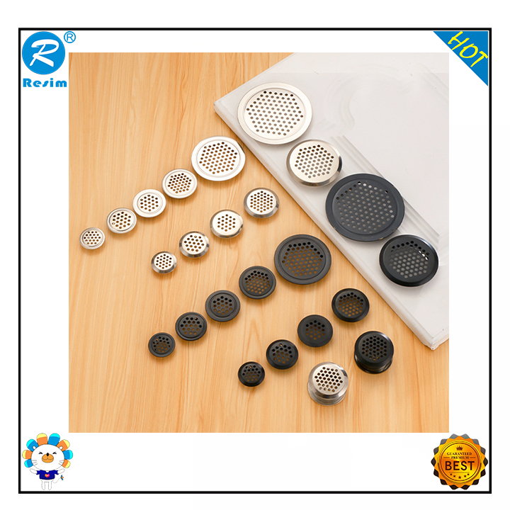 Resim Stainless steel air hole cabinet heat ventilation hole ventilation mesh decorative cover shoe cabinet exhaust hole wardrobe vent plug ราคา 24 บาท*ส่งฟรี