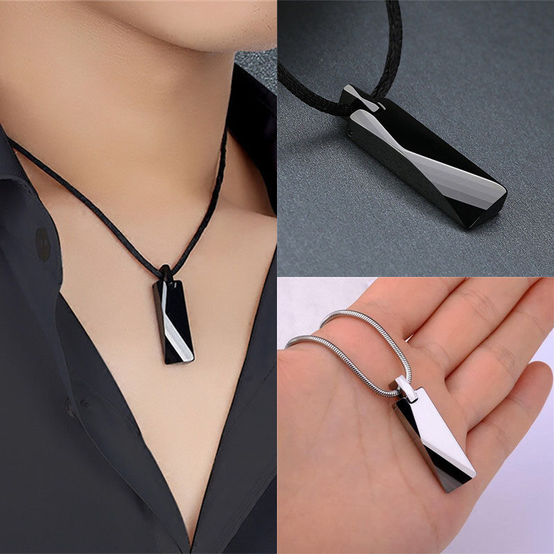 Màu Đen Thép Vonfram Mặt Dây Chuyền Người Đàn Ông Từng Bước Cao Vonfam Vàng Mặt Dây Chuyền