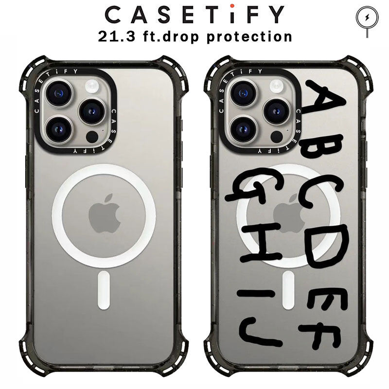 CASETiFY Impact IPhone 14 Pro Max Case [4X Military Grade Drop Tested / 8.2ft Drop Protection/Compatible With Magsafe] - Clouds - Glossy Black