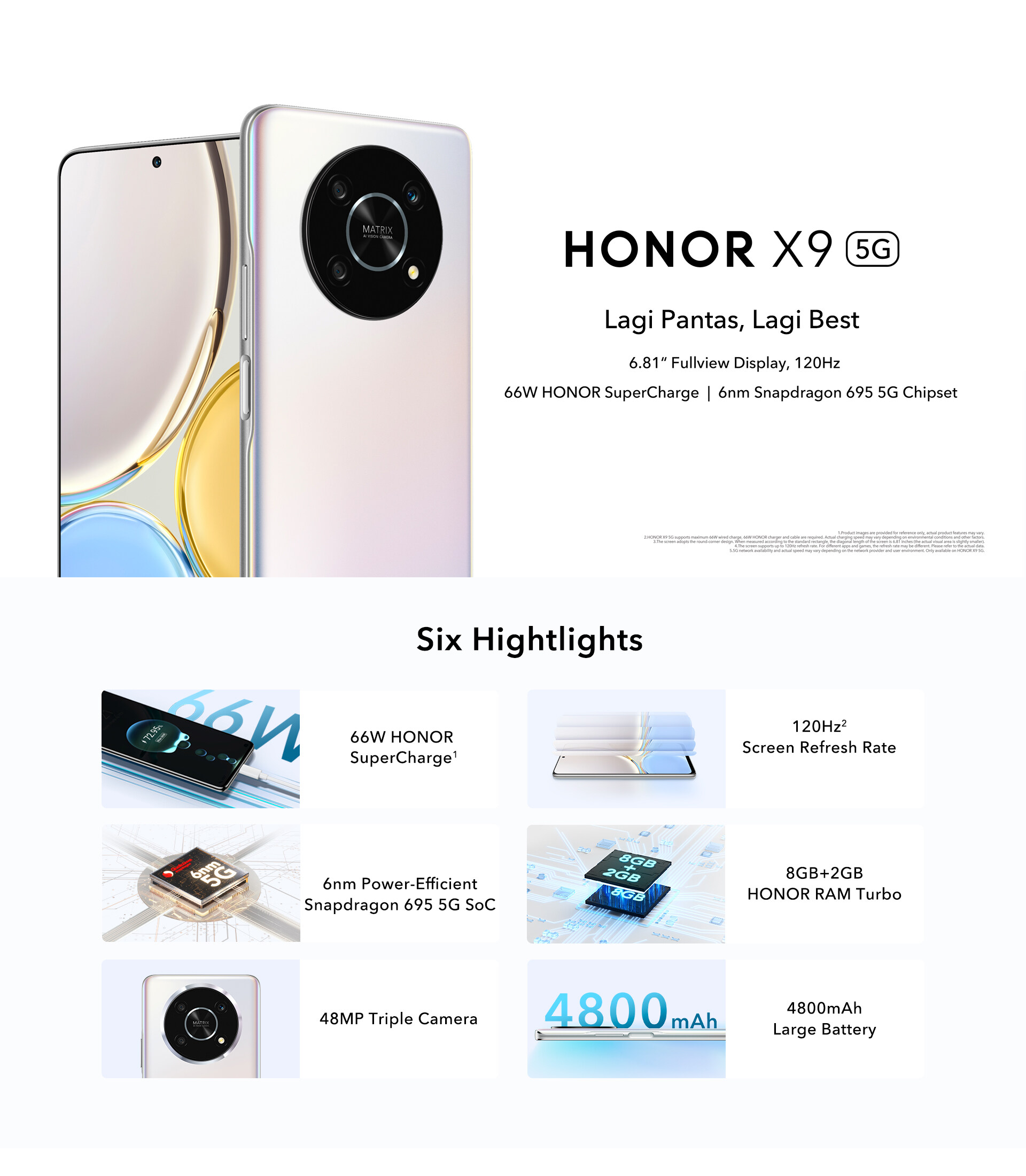 HONOR X9 5G SMARTPHONE (8GB+2GB EXTENSION RAM+128GB ROM) ORIGINAL HONOR ...