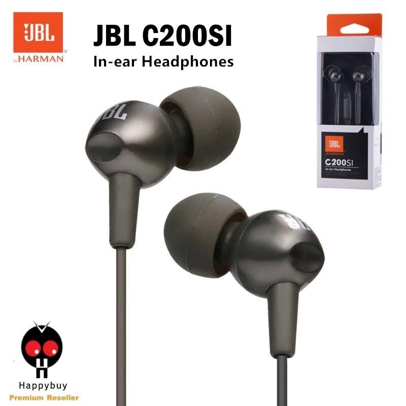 JBL C200si tai nghe trong tai 3.5Mm Jack Tai Nghe Superior Âm Thanh điều khiển một nút Tai Nghe Thể Thao Tai nghe nhét tai earbuds có micrô