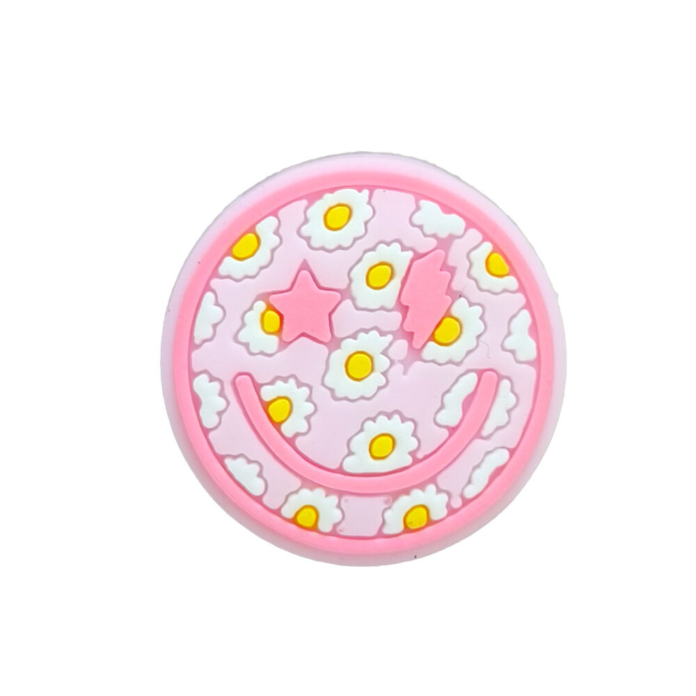 1PCS Pink Girlish Fresh Style Cartoon Smile Face Butterfly DIY Candy Shoe Charms PVC Rainbow Accessories Decorate Girls Kids Birthday Lovely Gifts - 7