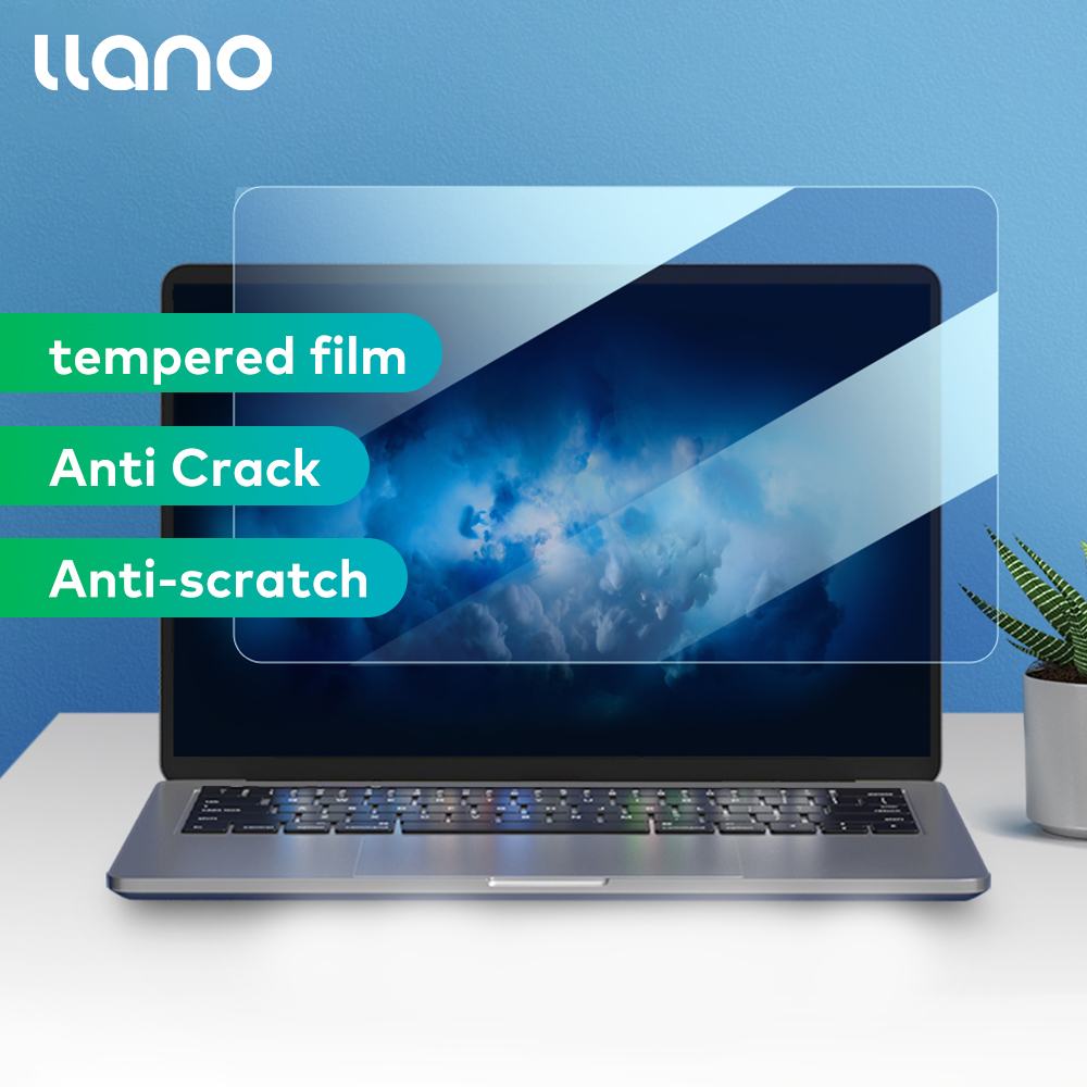 LLANO HD trong suốt Màn hình máy tính bảo vệ đầy đủ bảo hiểm máy tính xách tay Phim kính cường lực cho 13.3/14/15.6/16.1 inch máy tính xách tay, chống nổ, chống vân tay