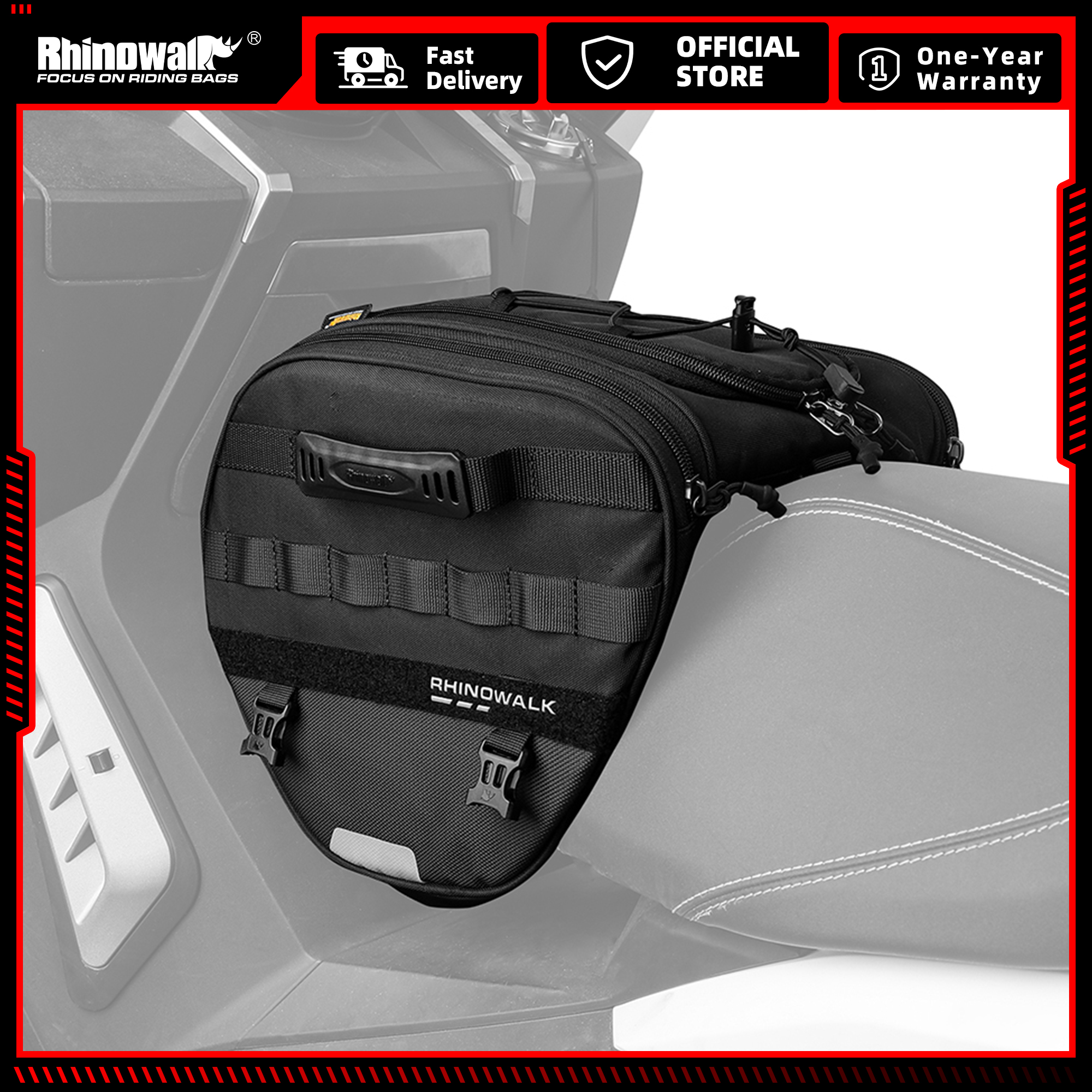 Rhinowalk Motorcycle Tunnel Bag For Scooter/Underbone Motorcycle 15L Multi-function Motorcycle Tail Seat Bag Motorcycle Front Storage Bags Motorbike Travel Bag Motorcycle Accessories ราคา 2,535 บาท*ส่งฟรี