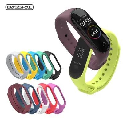BassPal bracelet for Xiaomi Mi Band 3 4 Sport Strap watch Silicone wrist strap For Xiaomi mi band 3 4 bracelet Miband 4 3 Strap (1)