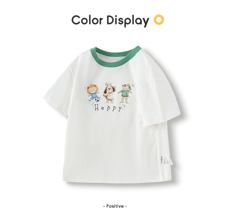 balabala Boy Pure Cotton Short Sleeve T-Shirt Baby Clothes Summer Short Sleeve Top For Infants Toddlers · v5