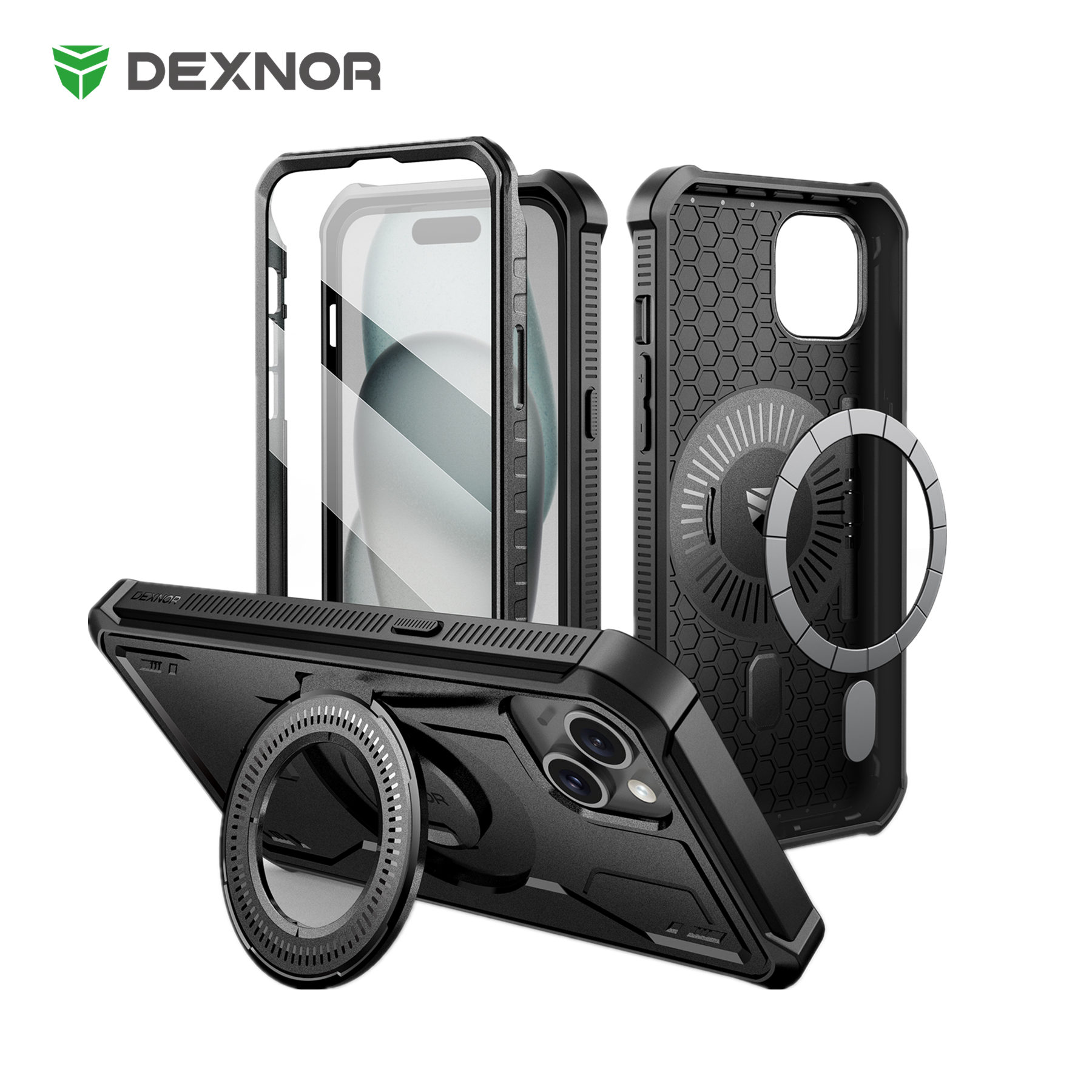Dexnor Case for iPhone 15 Pro, Compatible with MagSafe, [Built in