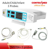 CONTECMED CMS70A+3 Probes Adult+Infant+Child Sensor Pulse Oximeter pulse oxygen saturation SPO2 Monitor Heart Rate Monitor Pulse Meter