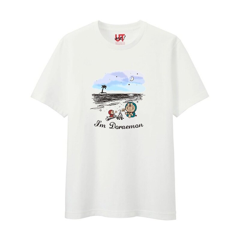 Uniqlo Cộc Tay In Hình UniQlo Doraemon Nam Nữ Dễ Thương