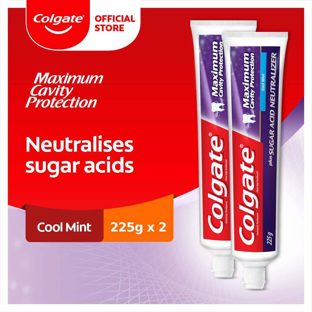 Gambar Colgate Sugar Acid Neutraliser Cool Mint Toothpaste Valuepack 225g x 2