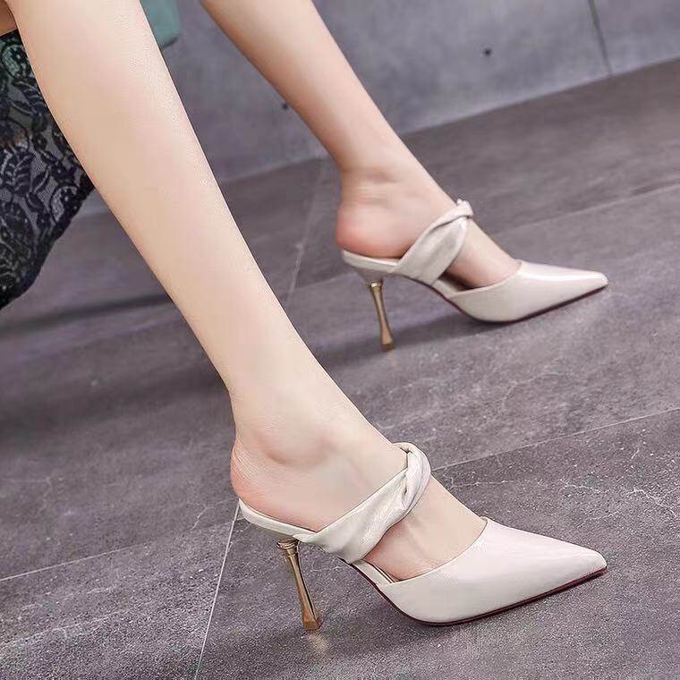 34-39 xăn đan cao gót mũi nhọn