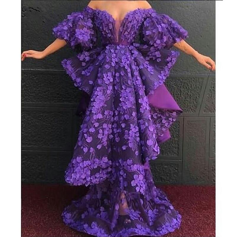 purple evening dress