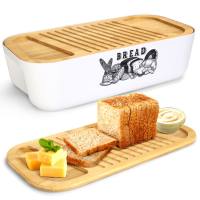 Tầm Nhìn Lớn Bánh Mì Lưu Trữ Box Với Bảng cắt Nắp Và Xử Lý Breadbox Cho bàn bếp Bánh Mì Container Cho bánh mì tự làm Ổ Bánh Mì Lưu Trữ Container Thùng bánh mì Bánh Mì Thủ Môn