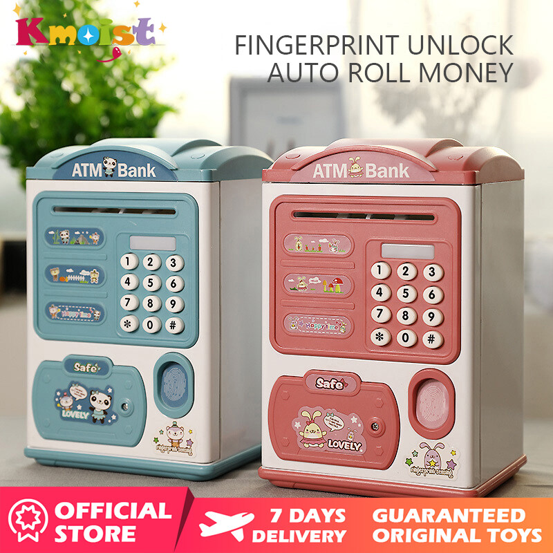 Kmoist Smart piggy bank password fingerprint piggy bank creative toys for