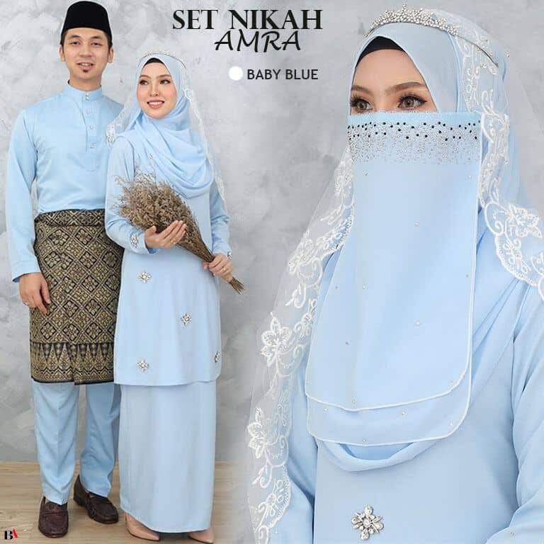 baju pengantin baby blue