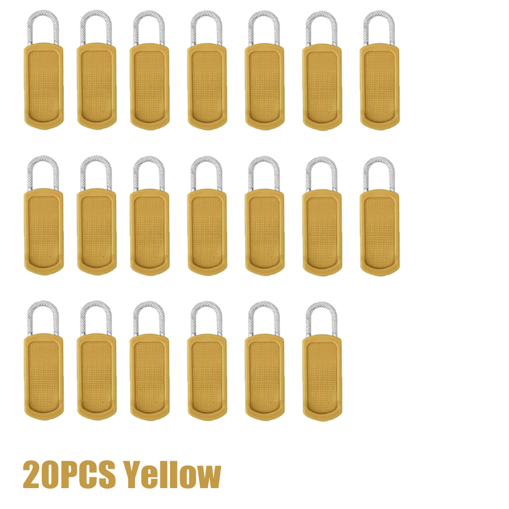 【24h Ship】10/20PCS Detachable Zipper Pull Durable Rubber Metal Sliding Zipper Head Multi-Purpose Clothes Jacket Luggage School Bag Universal Tool-Free Home Replacement Zipper Lock Head