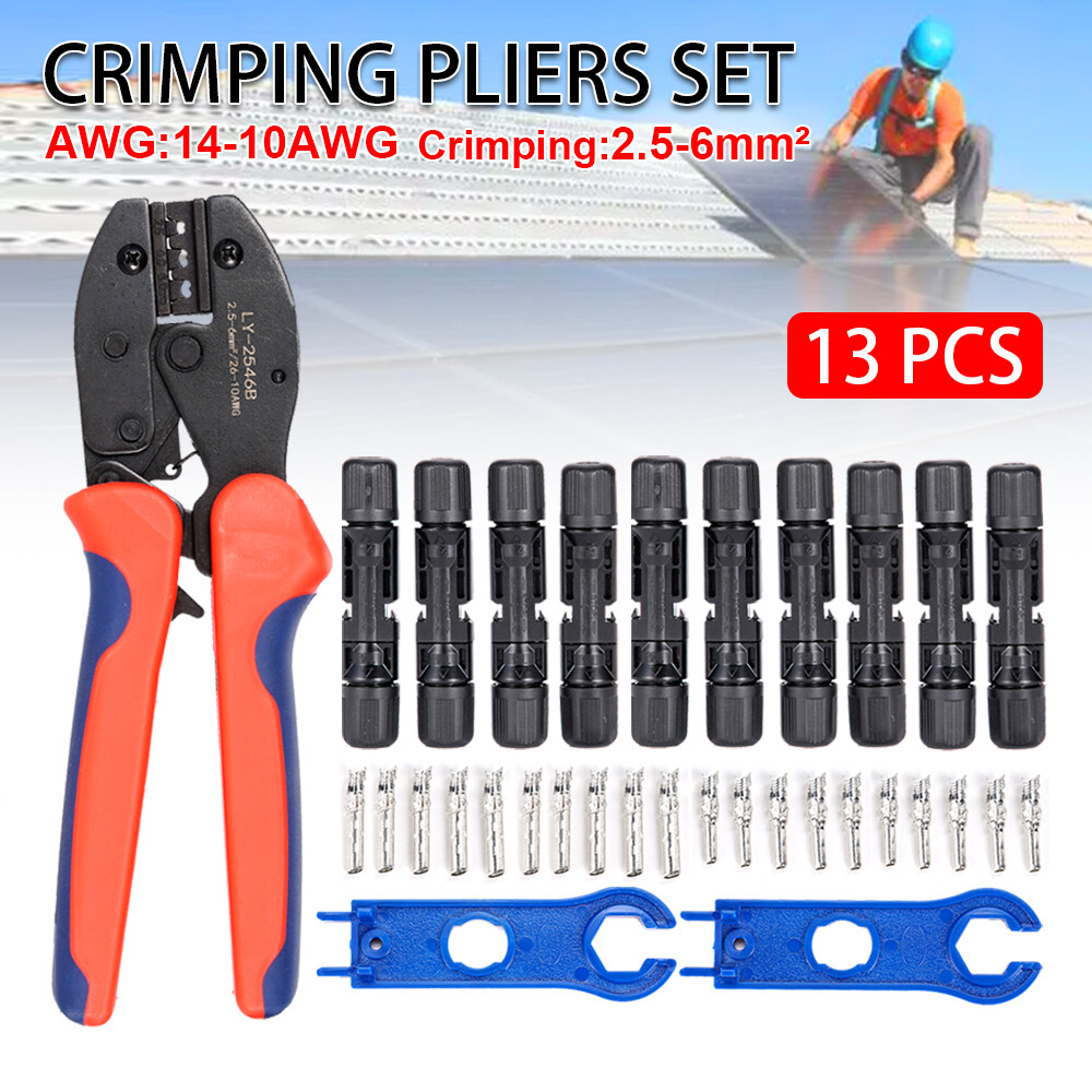 1 bộ kìm uốn Uốn Tóc bồng dây ferrule răng cưa Kìm bấm cốt Kit đầu bắt dây crimper nối Kìm cho MC dụng cụ kìm năng lượng mặt trời năng lượng 2546b 4