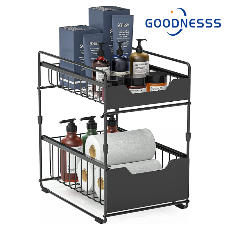 Under Sink Organizers And Storage With Sliding Storage Drawer,2-Tier Cabinet Organizer Shelf for Kitchen,Bathroom,Office,Countertop Stackable Storage Basket ราคา 1,116 บาท*ส่งฟรี