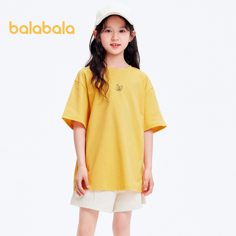 Balabala Children'S Short Sleeved T Shirt Boys Printed Base Shirt Children'S Summer Cotton Girls' Big Children'S Fashionable Loose. ราคา 163 บาท*ส่งฟรี